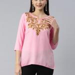 Aliyna Kashmiri Pink Kurti