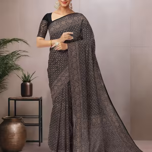 Women Floral Woven Banarasi Katan Silk Saree