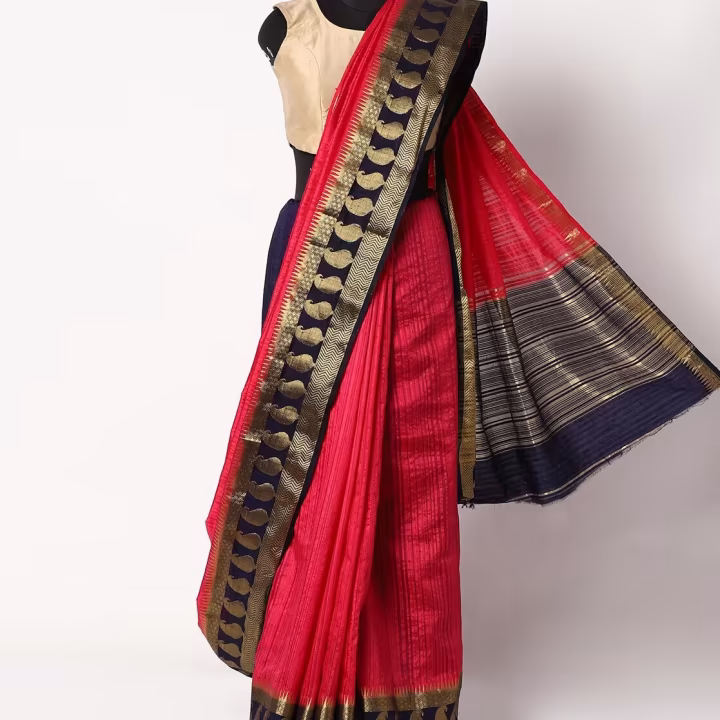 Art Silk Saree with Zari Border