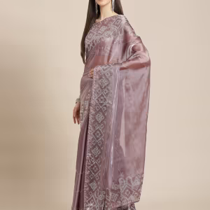Embellished Saree with Ta