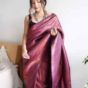Embellished Banarasi Silk Saree with Border