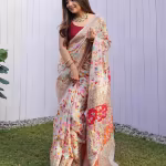 Floral Print Saree with Border