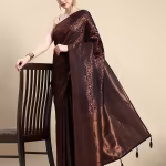 Floral Print Art Silk Saree with Border