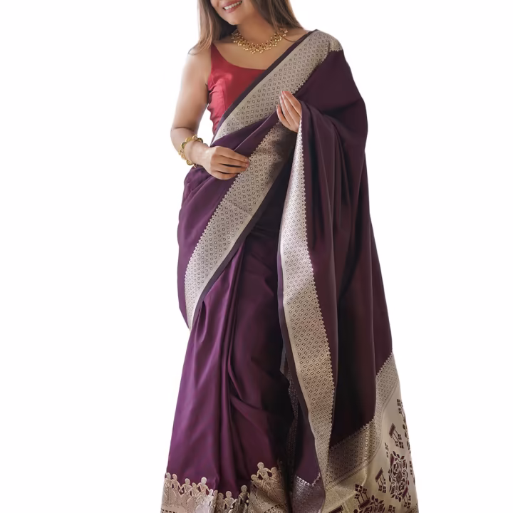 Embellished Zari Border Saree