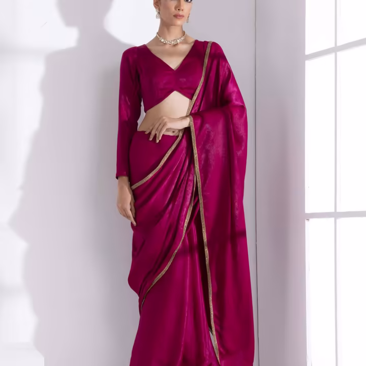 Women Saree with Lace Border