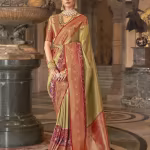 Women Patola Woven Saree with Latkans Border