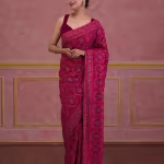 Women Embroidered Saree with Blouse Piece
