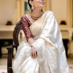 Women Banarasi Silk Saree with Blouse Piece
