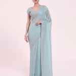 Women Embroidered Saree with Unstitched Blouse Piece