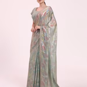 Organza Saree With Blouse Piece