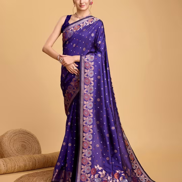 Women Floral Print Saree