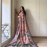 Anaya Mughal Multi-Color Palace Saree with Unstitched Blouse