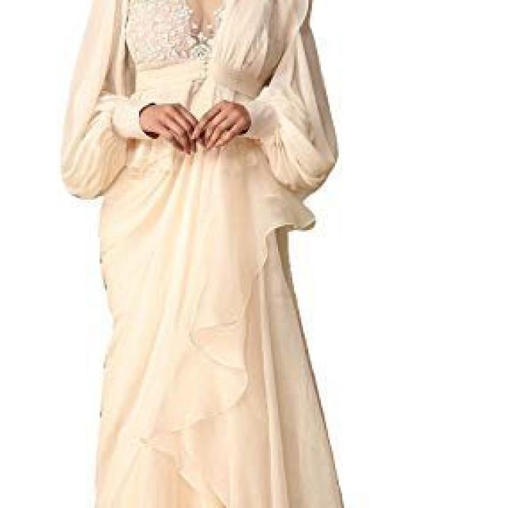 Saree Trends Women’s Faux Georgette ready to wear Frill saree with unstitched blouse