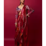 Multi-Color Pre Stitched Saree with Stitched Blouse