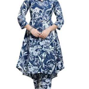 Women’s Co-ord Set Cotton Collared Kurta with Pant Cord Set Outdoor Wear