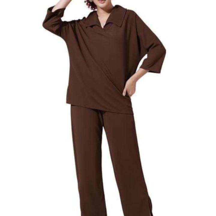 Women’s Co-ords Set|Lycra Oversized Top & Trouser Set|Casual Co-ords Set for Women|Two Piece Co-ord Set|Office Wear Co-ords Set