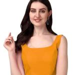 Women’s Deep Neck Silk Sleeveless Readymade Blouse