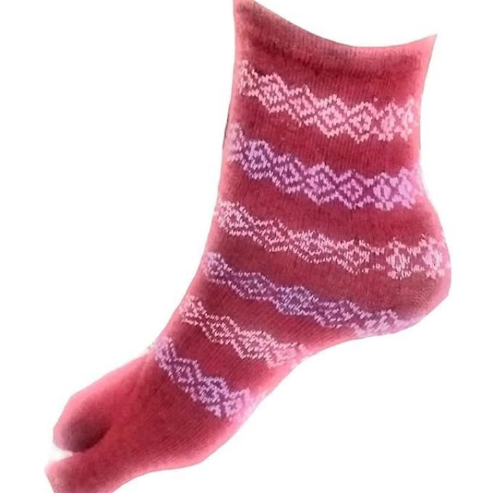 Women’s Printed Ankle Length Double Knit Thumb Cotton Multicolored Socks Combo Random Colours & Design (PACK OF