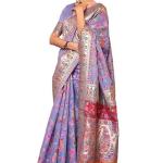 Women’s Kanjivaram Pure Soft Silk Handloom Saree Pure Golden Zari With Blouse Piece