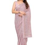 Women Georgette With Sequence Ready to Wear Saree