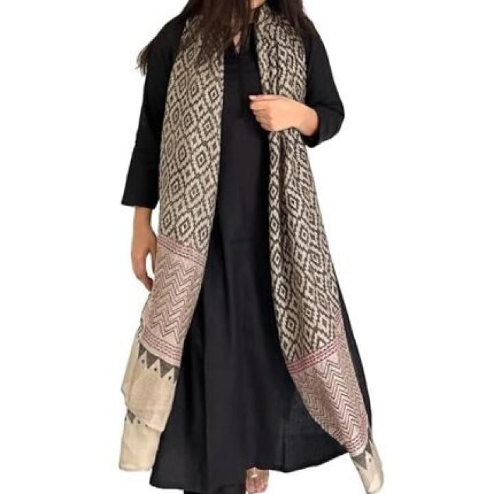 Women’s Rayon Blend Floral Straight Kurta with Pant & Dupatta