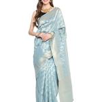 incredible sarees Katan Silk Tissue Banarasi Saree For Women (Free Size)