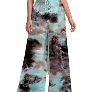Reyon Printed Loose Fit Flared Wide Leg Palazzo’s Pants for Women Multicolors