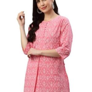 Women’s Cotton Floral Printed Short Kurta for Women