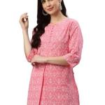 Women’s Cotton Floral Printed Short Kurta for Women