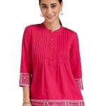 Women’s Printed Straight Cotton Short Kurti