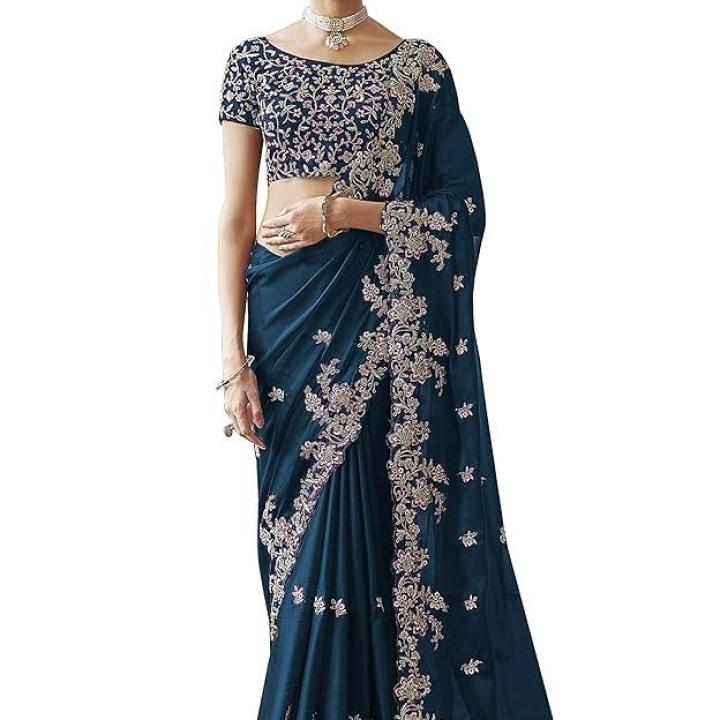 Women’s Rangoli Silk Heavy Embroidred saree