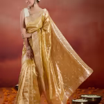 Silk Blend Handcrafted Pittan Work Heeramandi Inspired Saree and Unstitched Blouse LIKSBOSAR03