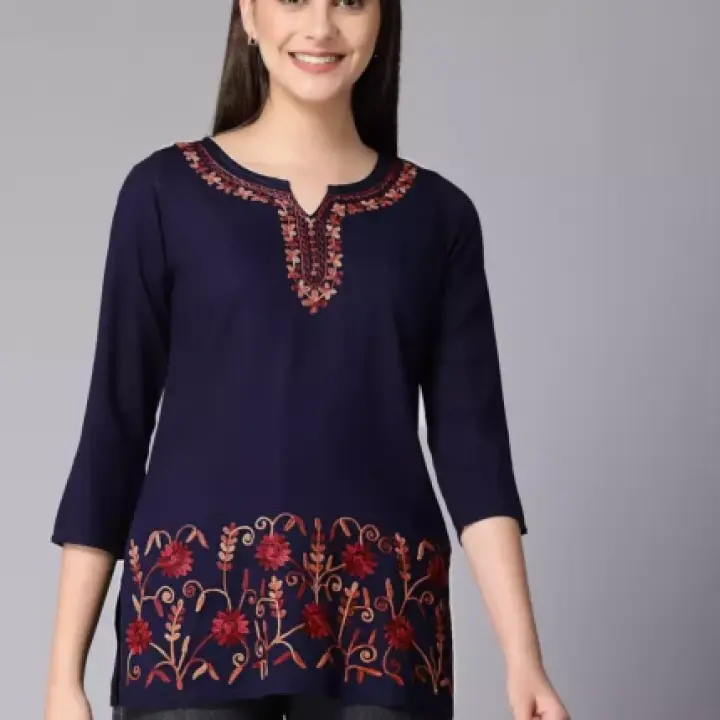 Hiba Blue Short Kurti