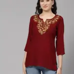 Inara Maroon Short Kurti