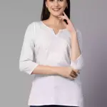 Zahra White Short Kurti